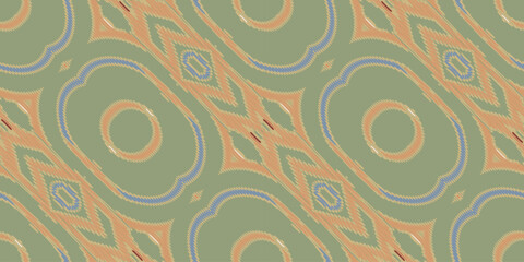 Ethnic ikat seamless pattern in tribal. Aztec geometric ethnic ornament print. Ikat pattern style. Design for background, wallpaper, illustration, fabric, clothing, carpet, textile, batik, embroidery.