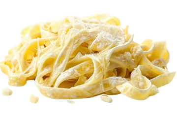 Yellow wide noodles
isolated on white background