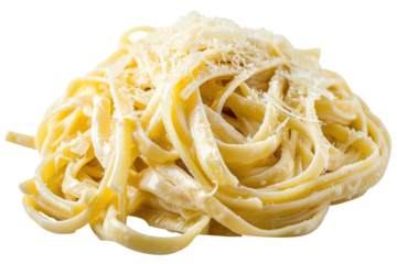 Yellow wide noodles
isolated on white background