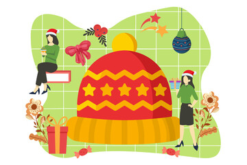 Christmas Decoration Flat Design Illustration