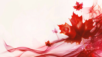 Maple autumn leaves background with copyspace