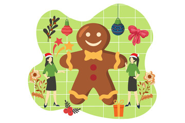 Christmas Decoration Flat Design Illustration