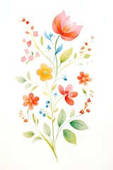 Flower Illustration, Whimsical flower illustration in a children's book