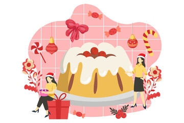 Christmas Decoration Flat Design Illustration