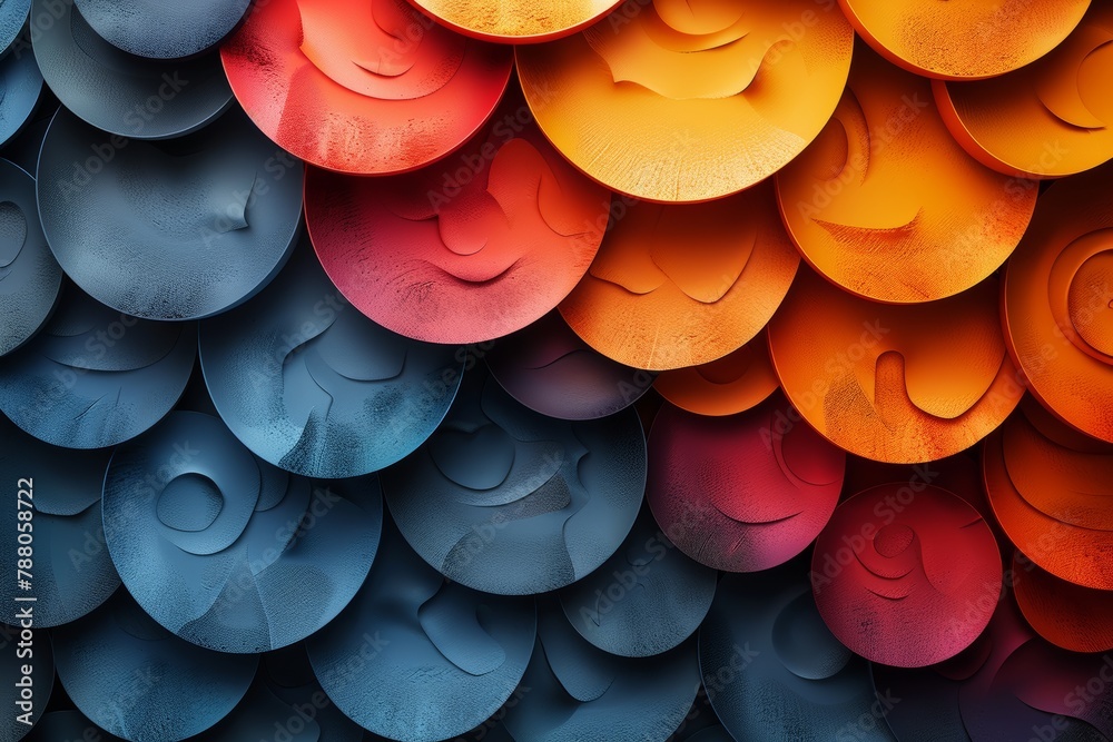 Poster this image features a composition of abstract shapes in a 3d effect, evoking a sense of depth and cr