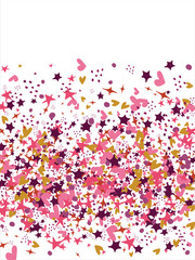 Obraz na płótnie Canvas confetti, hearts, stars for promotions and events . party, diary, decorate, event. Vector illustration.