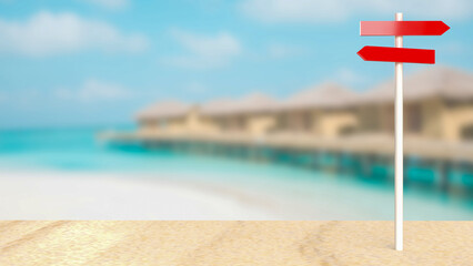 The traffic sign  for transportation or travel concept 3d rendering