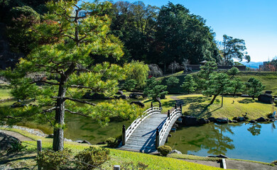Japanischen Garten, Kanazawa, Japan 

