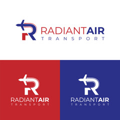 Radiant Air Transport creative minimal logo design