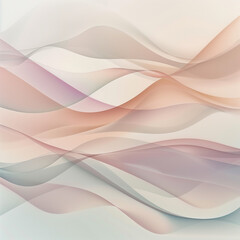Minimalistic Abstract Waves, Gentle Curves in Pastel Colors on a Soft Gradient Background, Focusing on Simplicity and Elegance