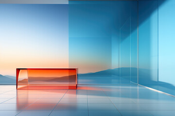 Creative virtual glass background