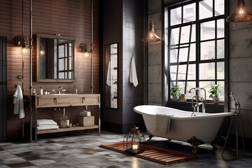 Pendant Lighting Perfection: Industrial Chic Bathroom Ideas for an Urban Vibe