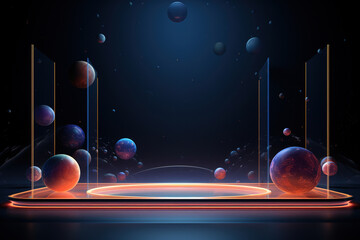 Illustration dynamic stage background material
