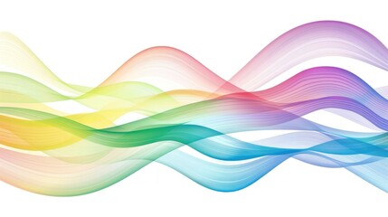 Fototapeta premium Abstract wave background, rainbow wave lines. Spectrum wave colors. Wavy line color