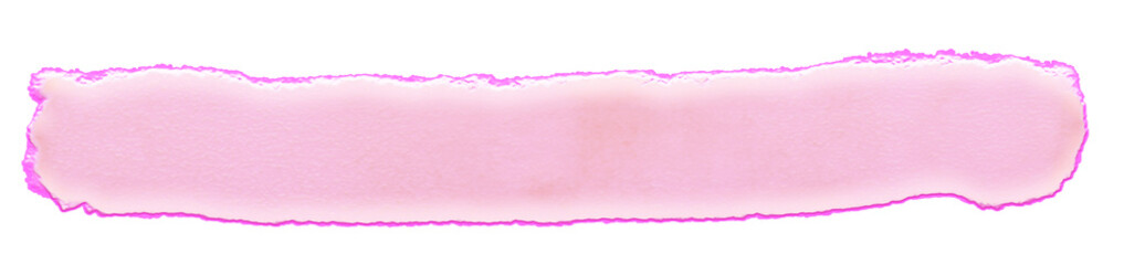 Ręcznie malowany różową farbą pas. Izolowany. Przezroczyste tło.