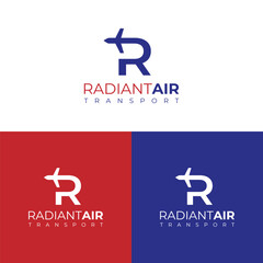 Radiant Air Transport creative minimal logo