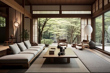 Japanese Traditional Living Room Designs: Simplicity, Natural Materials, Low Seating Inspiration