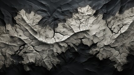 Abstract background of crumpled paper. Cracks in the ground.
