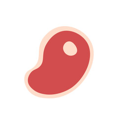 Barbecue grill steak raw meat vector icon