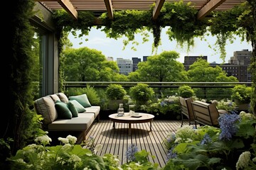 Green Oasis: Inspiring Modern Rooftop Garden Design with Lush Foliage