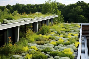 Lush Green Rooftop Garden: Water Features, Green Roof, Intimate Seating Inspiration