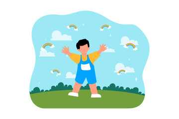 Children's Day Flat Design Illustration
