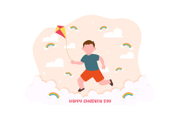 Children's Day Flat Design Illustration