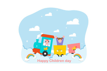 Children's Day Flat Design Illustration
