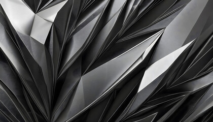 3d render, abstract black crystal background, faceted texture, macro panorama, wide panorami....