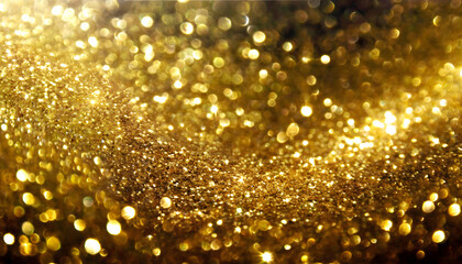 abstract golden twinkle background. Generative AI.