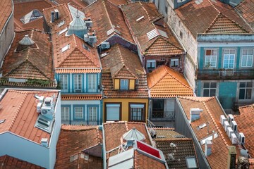 Buildings of the beautiful city of Porto, Portugal travel and monuments. Part of the old town of...