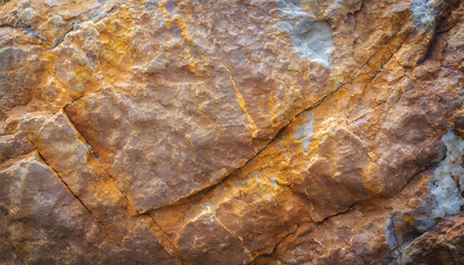 Brown stone or rock background and texture. Generative AI.