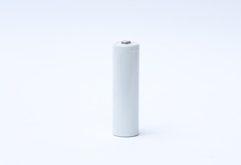 White blank aa battery on a white background. Mockup for design