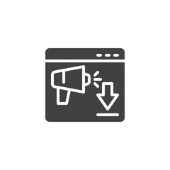 Landing page vector icon