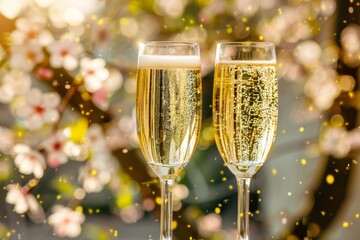 "Plan Your Next Festive Toast: From Crafting a Luxurious Drink Set with Elegant Flutes to Celebrating with Sparkling Wine and Vibrant Designs."
