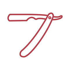 straight razor icon design vector template
