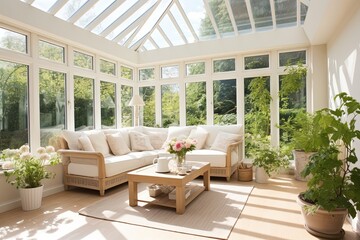 Fototapeta premium Bright, Airy, and Spacious: Modern Conservatory Styles for a Contemporary Home