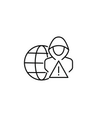 hacker icon, vector best line icon.