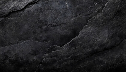 horizontal black stone texture for pattern and background. Generative AI.