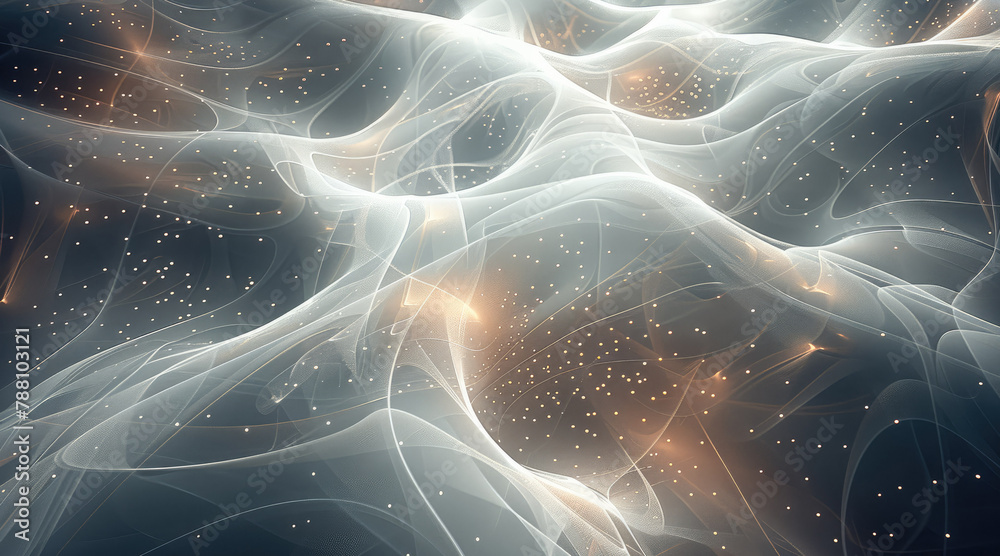 Leinwandbilder An abstract geometric representation of the theory of quantum electrodynamics. Generative AI.