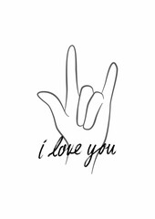 peace sign hand ilove you sign