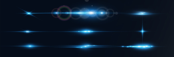 Set of bright light rays.Brigh light on the background.	
