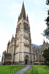 Fototapeta premium Colossal Christ Church in Clifton Down neighborhood in the afternoon