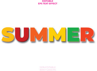 Summer 3d Editable Text Effect