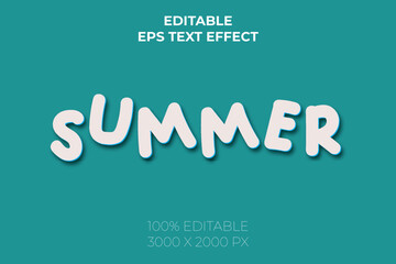Summer 3d Editable Text Effect