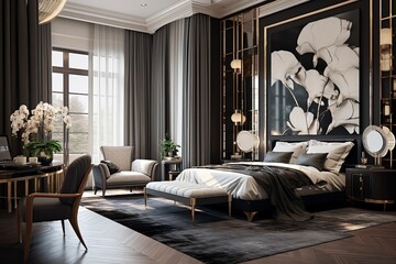 Opulent Art Deco Bedroom Inspirations: Luxe Furnishings and Opulent Elegance