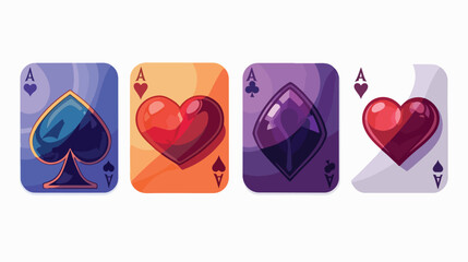 Original design full deck hearts cards in vector edit