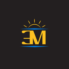 EM Logo design, EM Lettermark