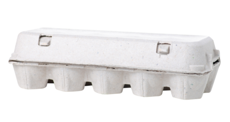 Box of chicken eggs isolation