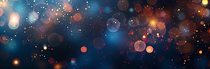 Abstract blurred background with colorful lights and bokeh